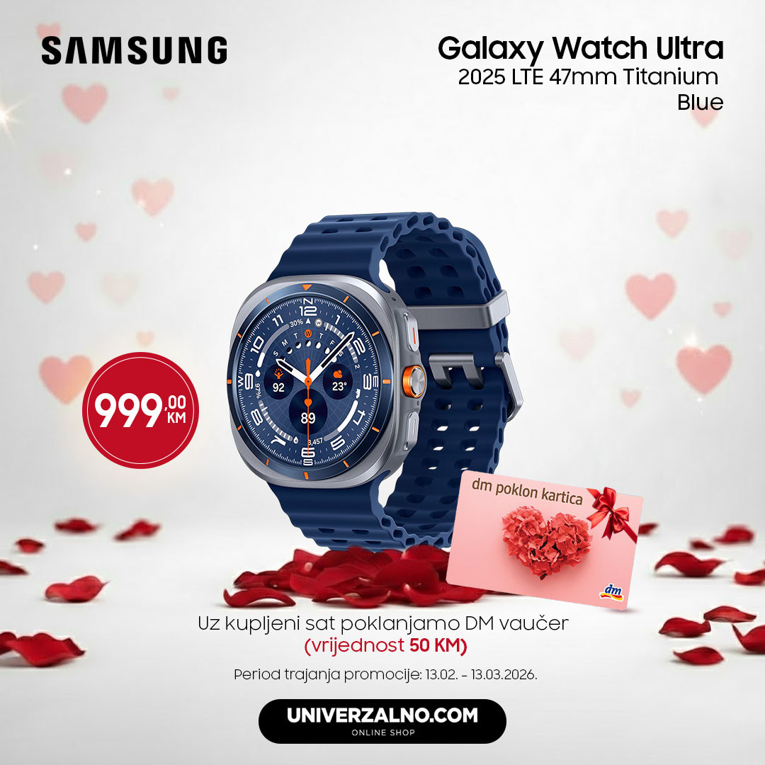 Samsung Galaxy Watch Ultra 2025 LTE 47mm Titanium Blue + DM poklon bon