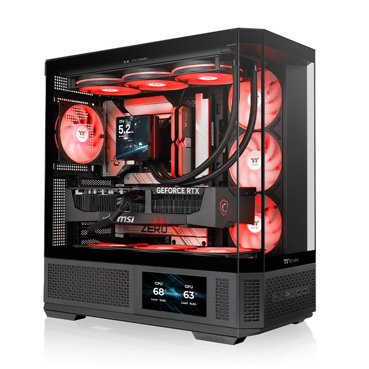 Thermaltake View 370 TG ARGB WMid Tower, tempered glass4xARGB fans, VGA: 420mm