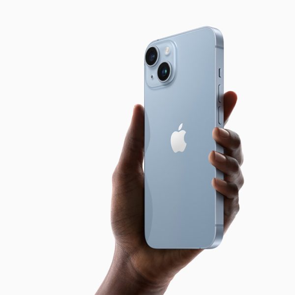 Apple iPhone 14 Blue in hands