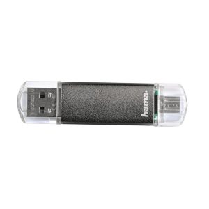 Usb stick HAMA LAETA TWIN USB 2.0 32GB. 10MB/s, sivi